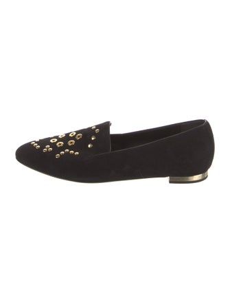 Burberry Suede Studded Accents Loafers