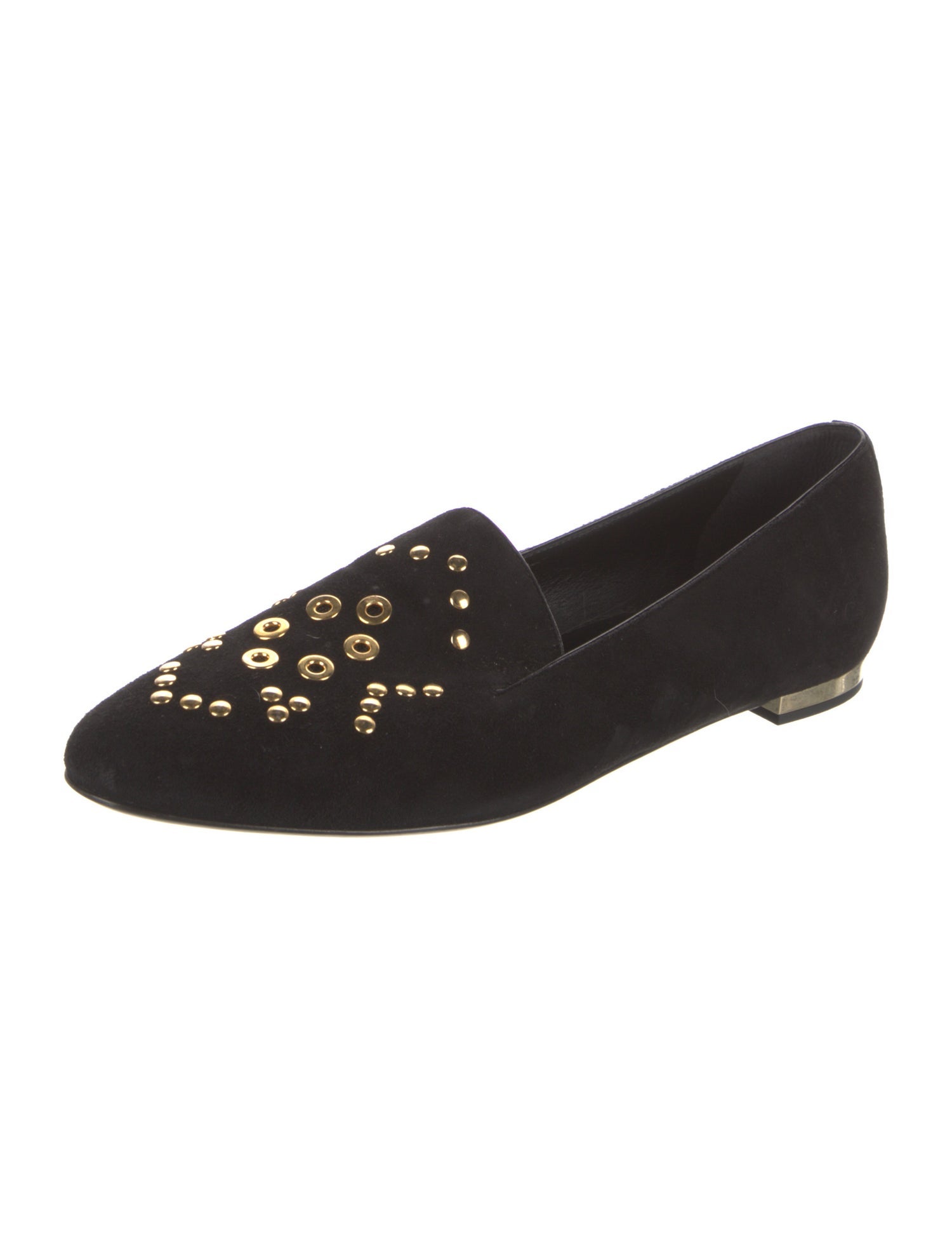 Burberry Suede Studded Accents Loafers
