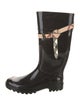 Burberry Nova Check Pattern Rubber Rain Boots