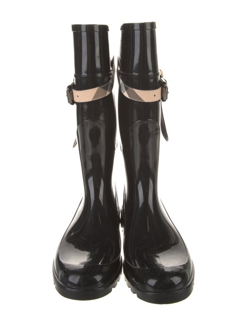 Burberry Nova Check Pattern Rubber Rain Boots