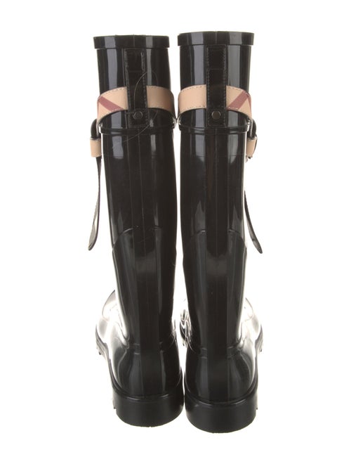 Burberry Nova Check Pattern Rubber Rain Boots