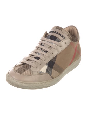 Burberry Nova Check Pattern Canvas Sneakers