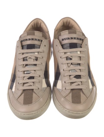 Burberry Nova Check Pattern Canvas Sneakers