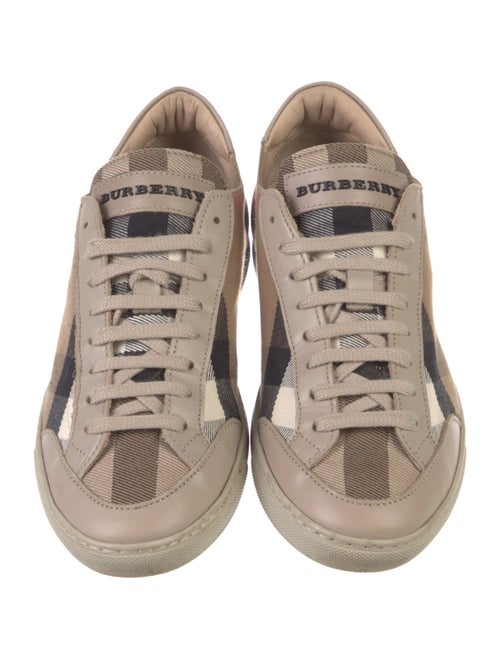 Burberry Nova Check Pattern Canvas Sneakers