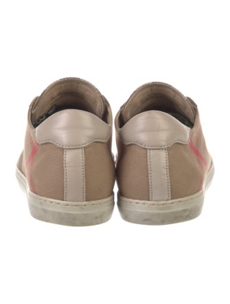 Burberry Nova Check Pattern Canvas Sneakers