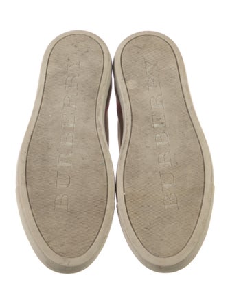 Burberry Nova Check Pattern Canvas Sneakers