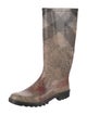 Burberry Super Nova Check Pattern Rubber Rain Boots