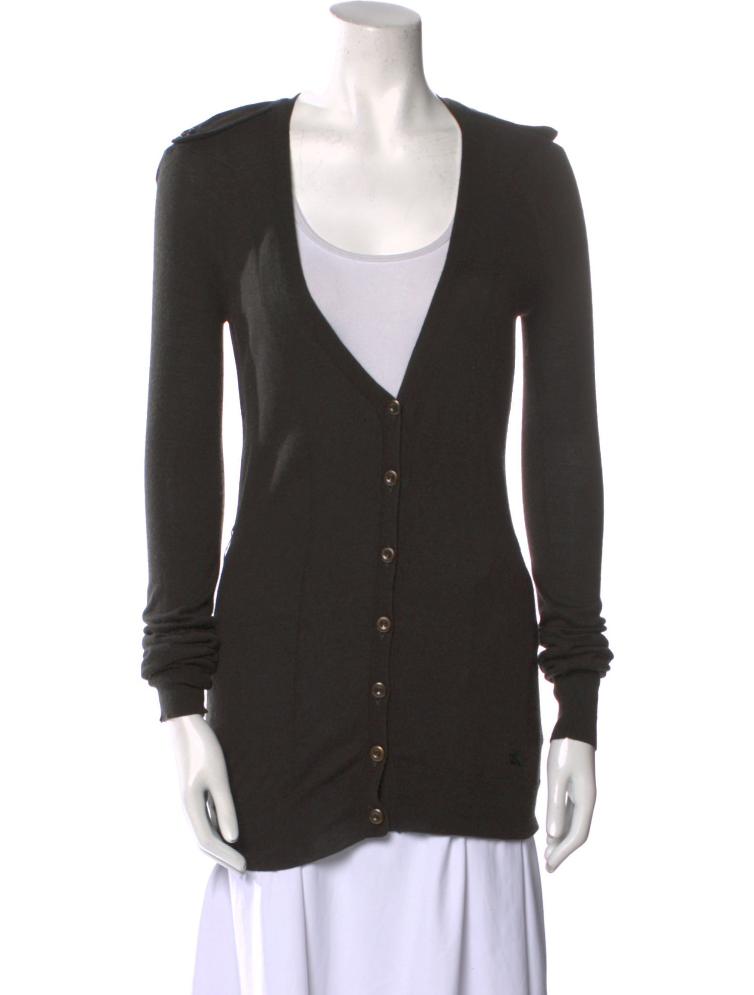 Burberry London Silk Plunge Neckline Sweater