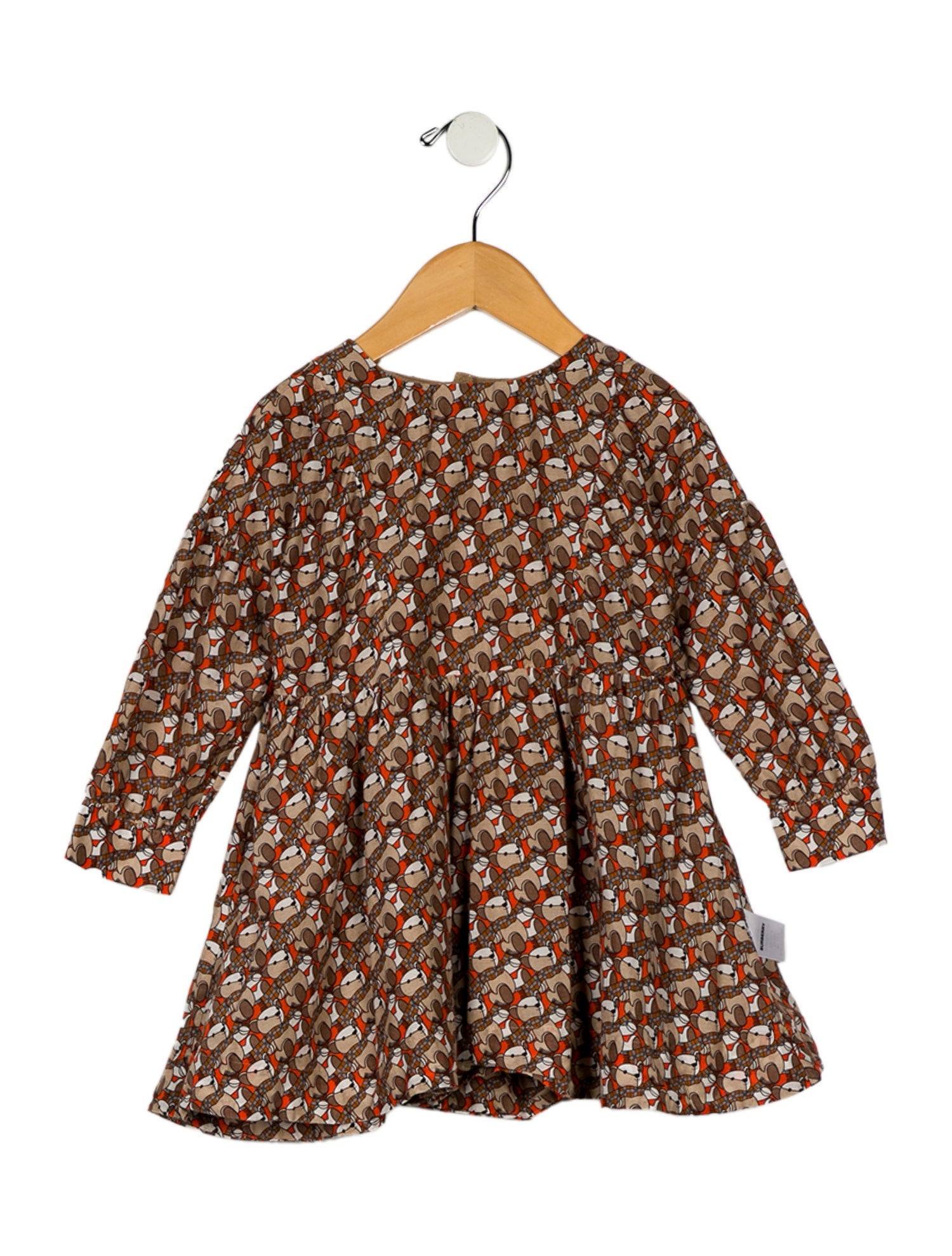 Burberry Toddler Girls' Long-Sleeve Pattern Printed Dress