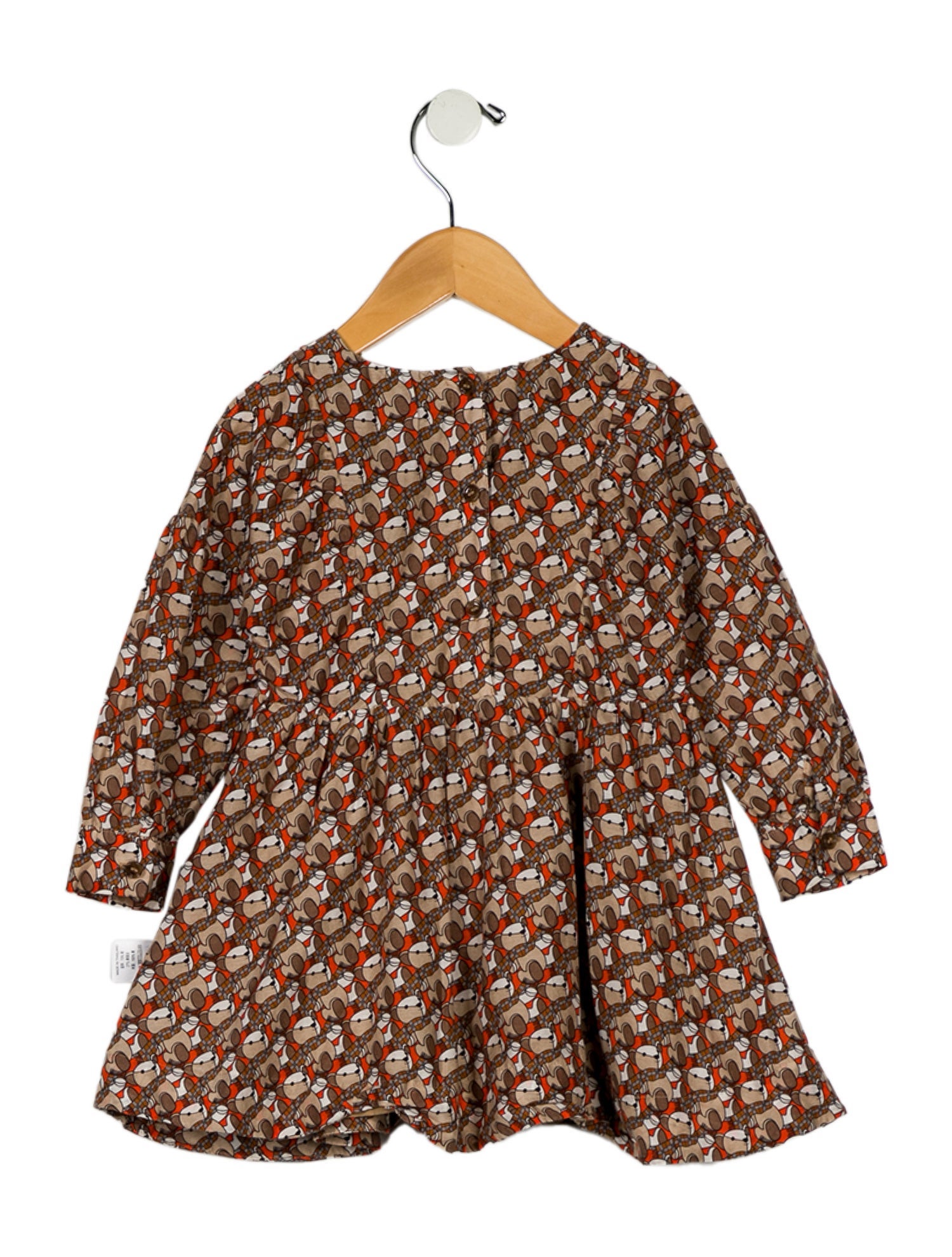 Burberry Toddler Girls' Long-Sleeve Pattern Printed Dress