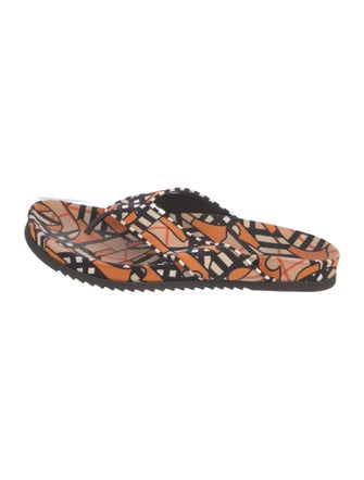 Burberry TB Monogram Printed Flip Flops