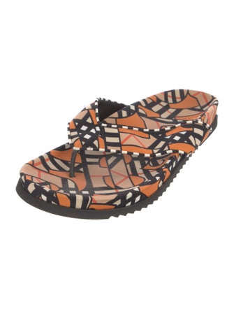 Burberry TB Monogram Printed Flip Flops