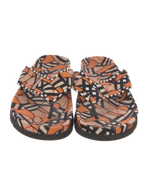 Burberry TB Monogram Printed Flip Flops