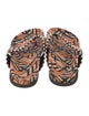 Burberry TB Monogram Printed Flip Flops