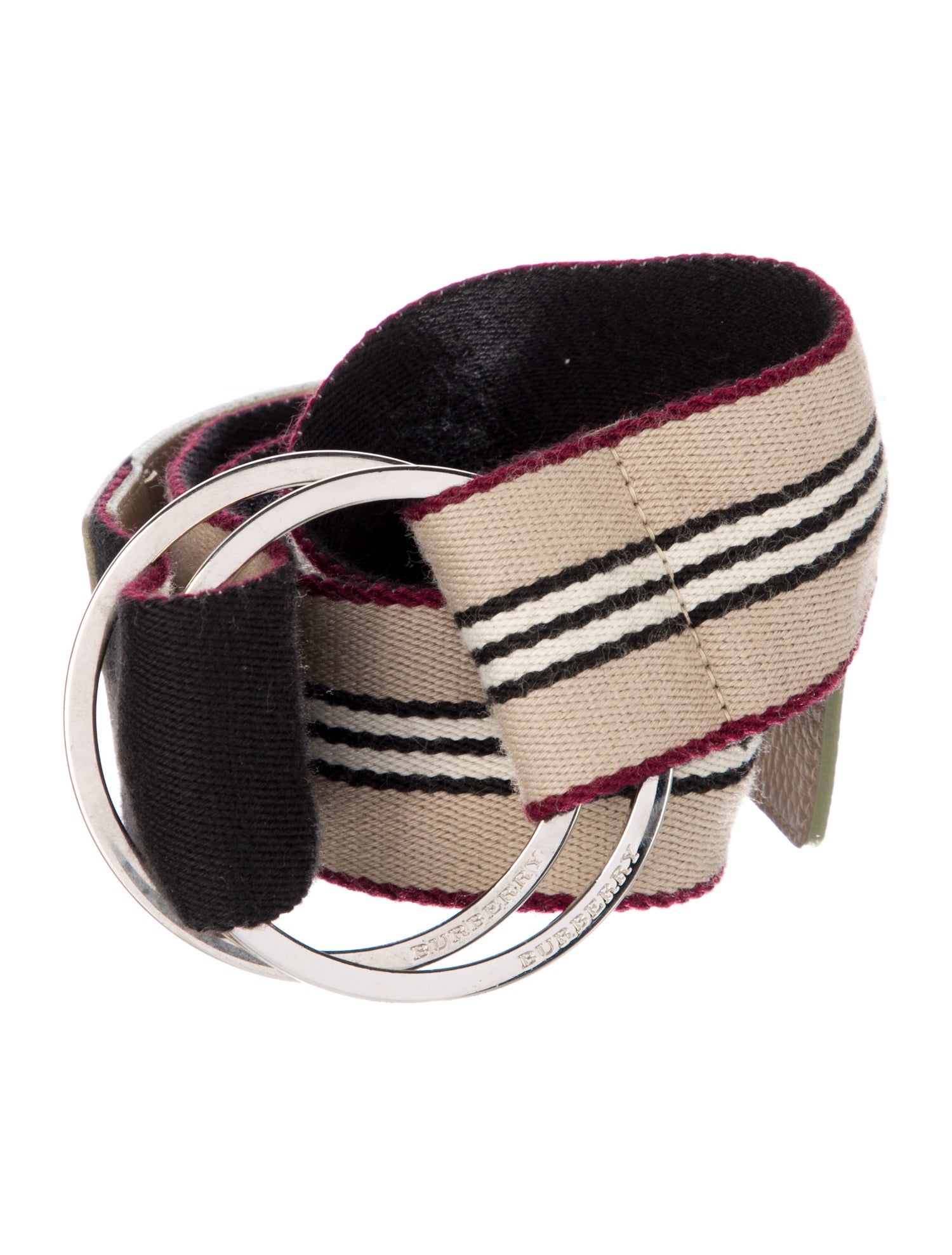 Burberry Leather Trim Embellishment Belt