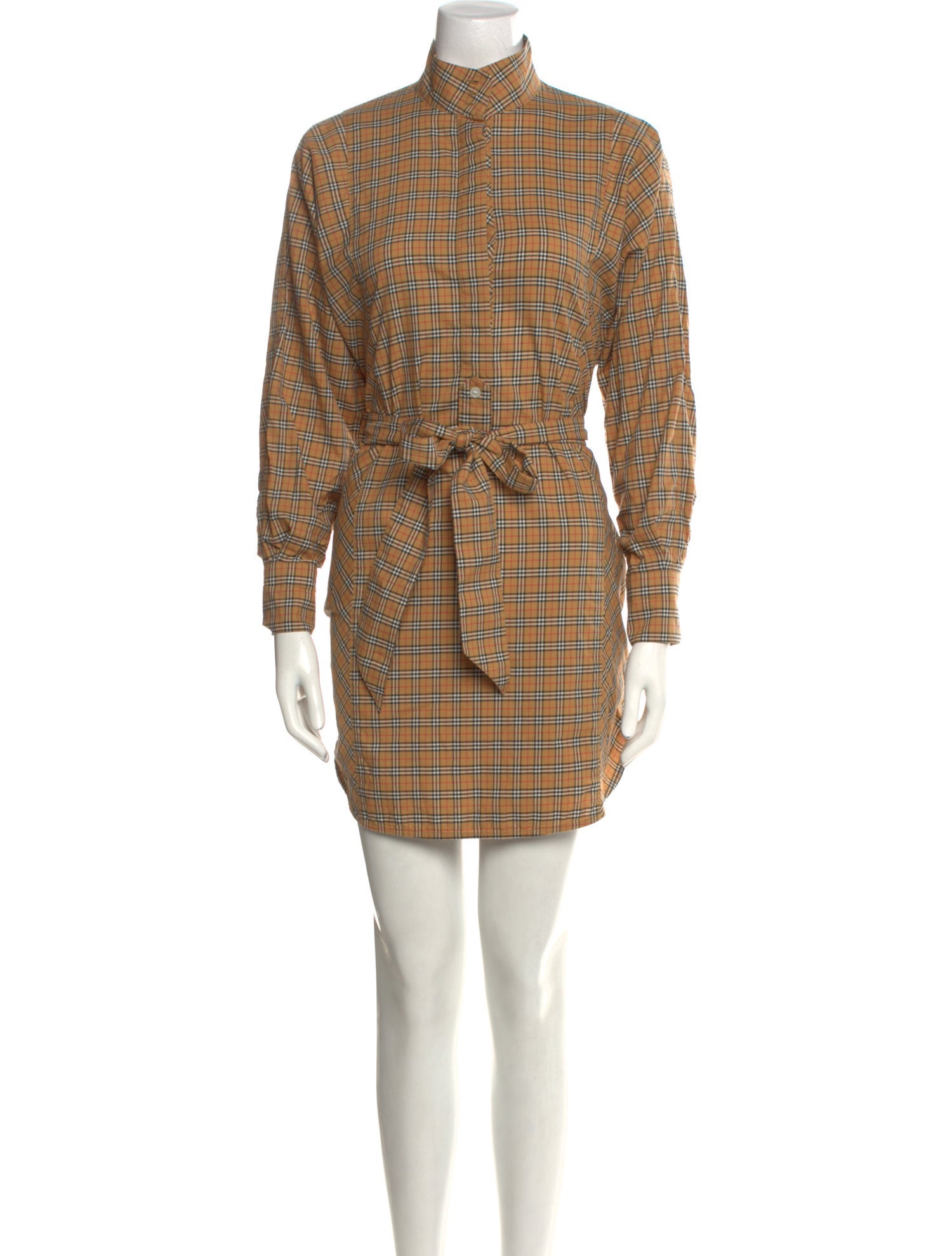 Burberry Plaid Print Mini Dress