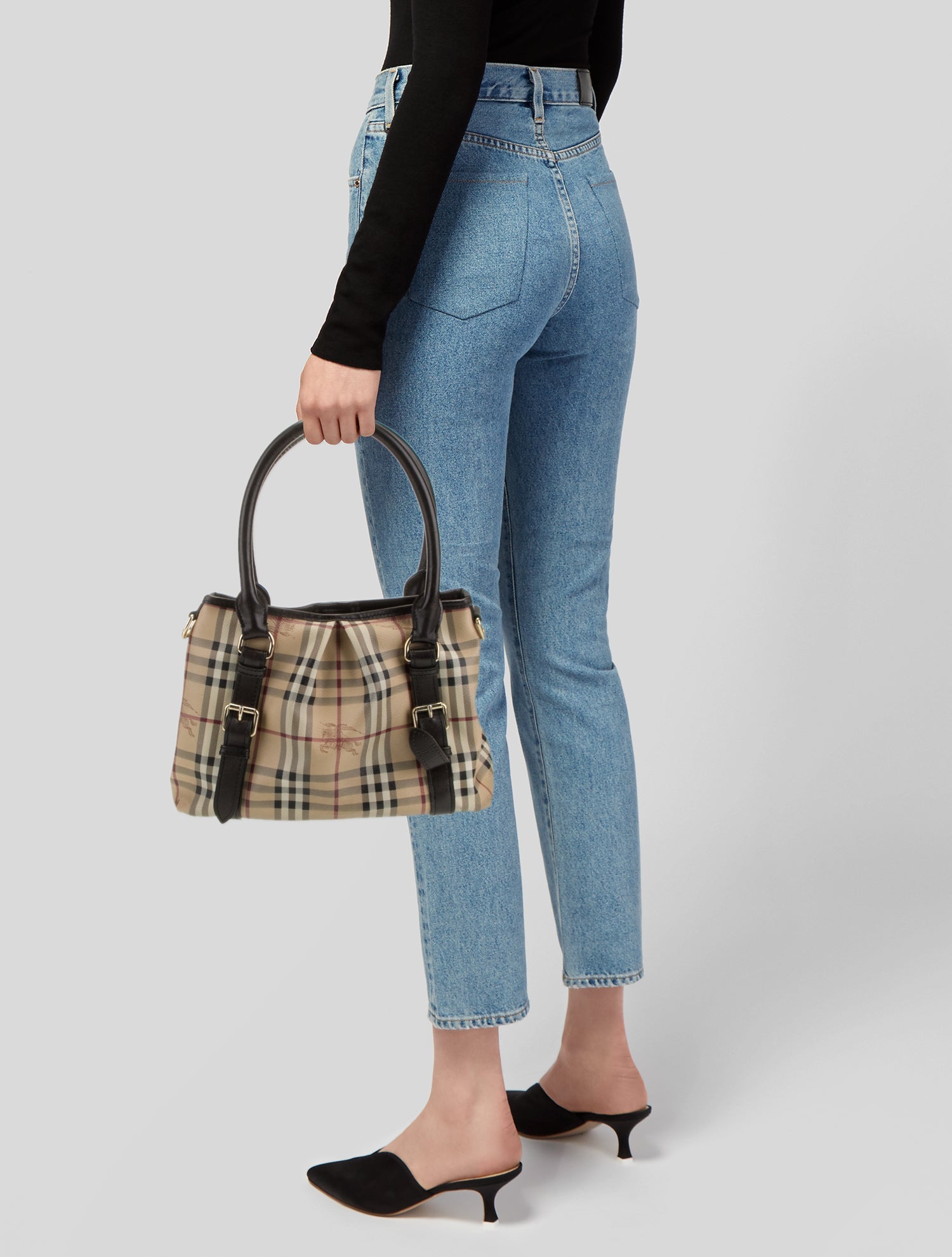 Burberry Haymarket Check Shoulder Bag Vintage