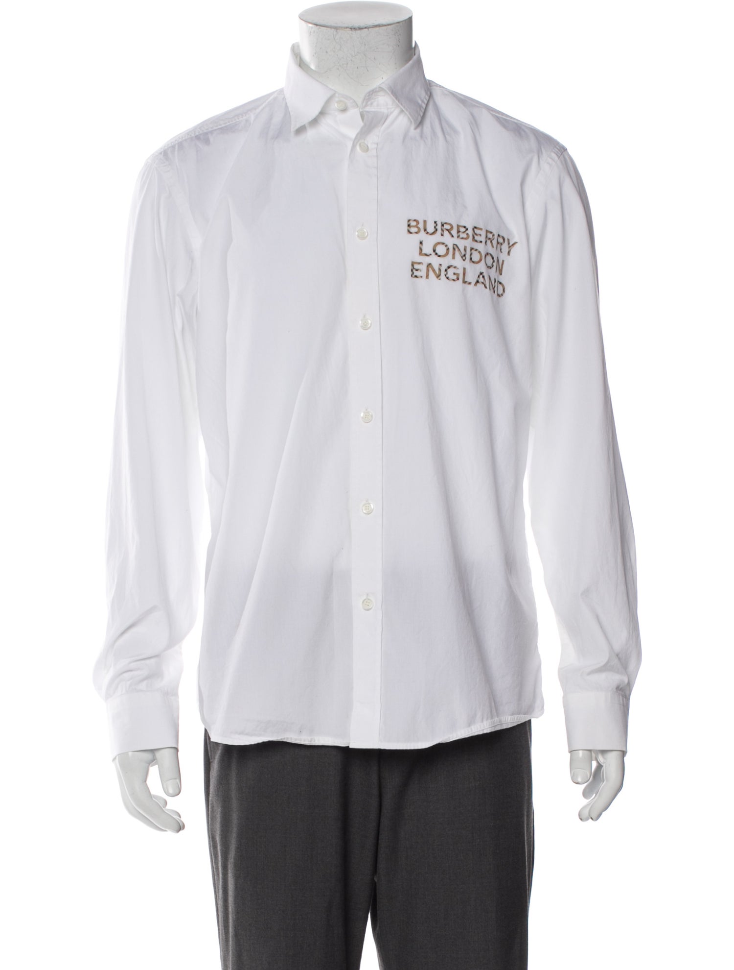 Burberry Graphic Print Long Sleeve Shirt