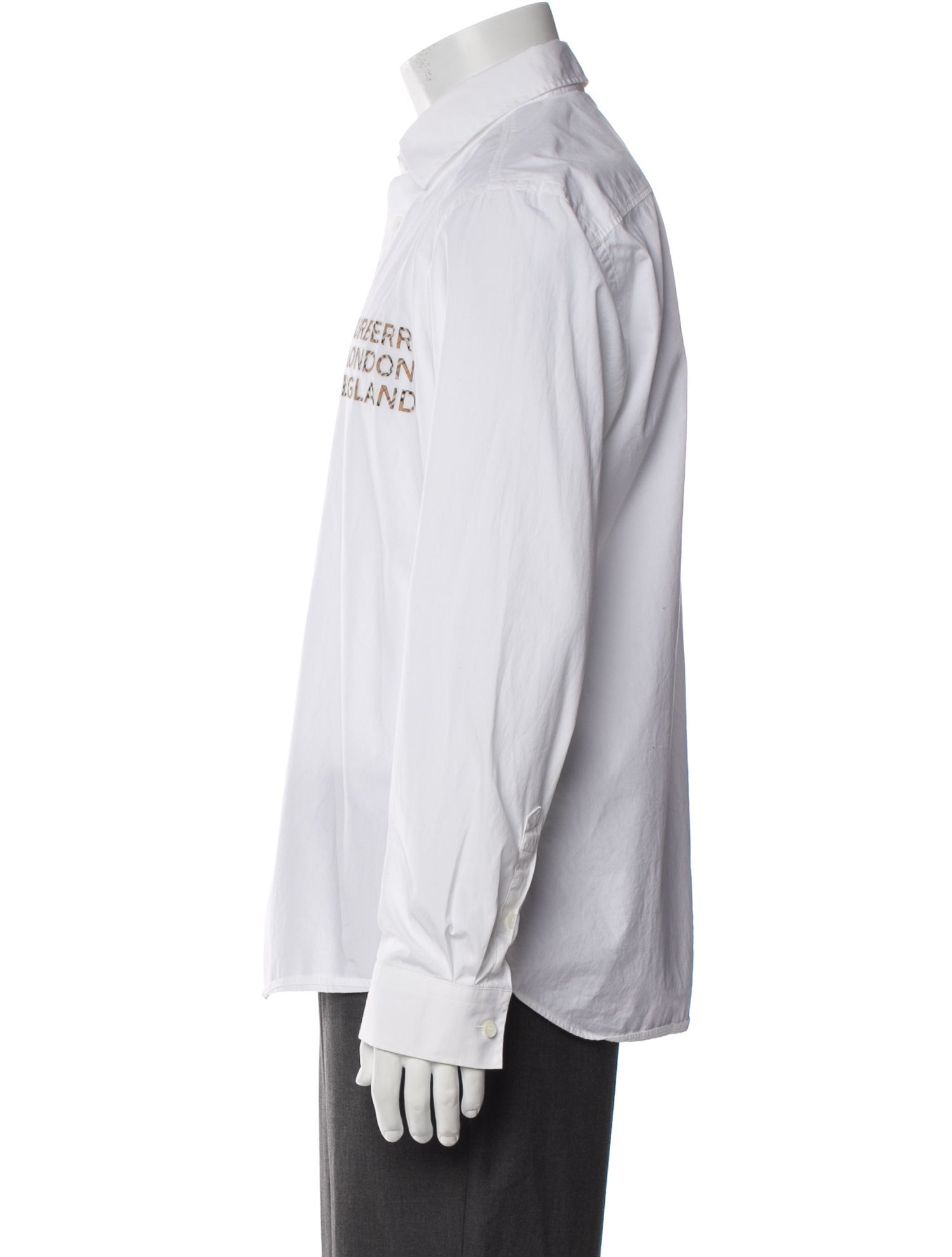 Burberry Graphic Print Long Sleeve Shirt