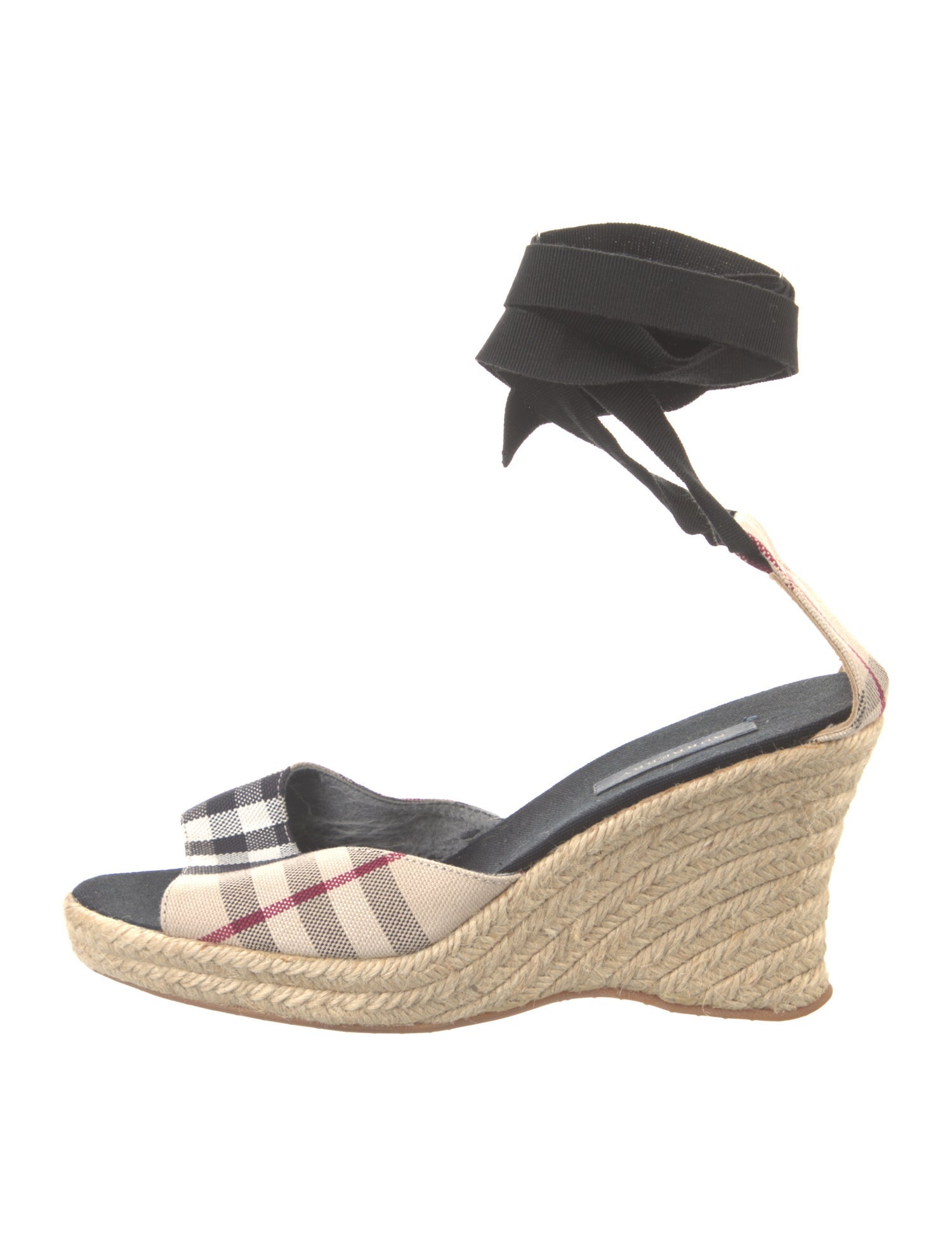 Burberry Nova Check Pattern Canvas Espadrilles