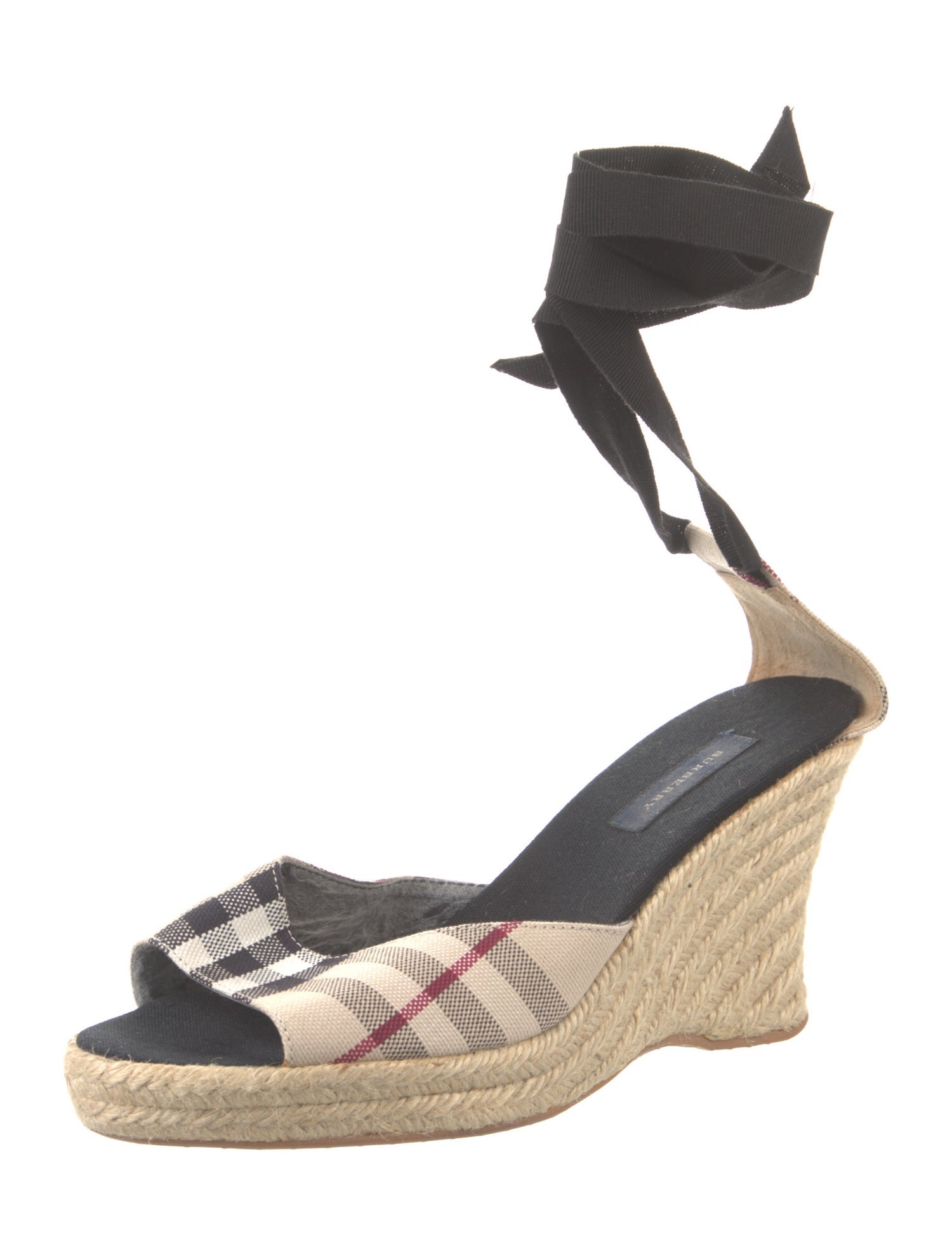 Burberry Nova Check Pattern Canvas Espadrilles