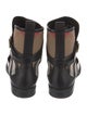 Burberry Nova Check Pattern Leather Chelsea Boots