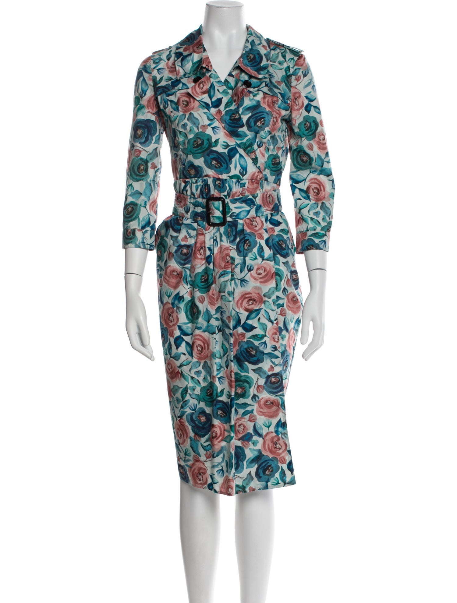 Burberry Printed Midi Length Dress w/ Tags