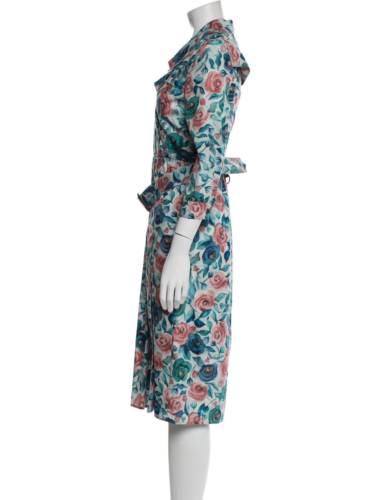 Burberry Printed Midi Length Dress w/ Tags