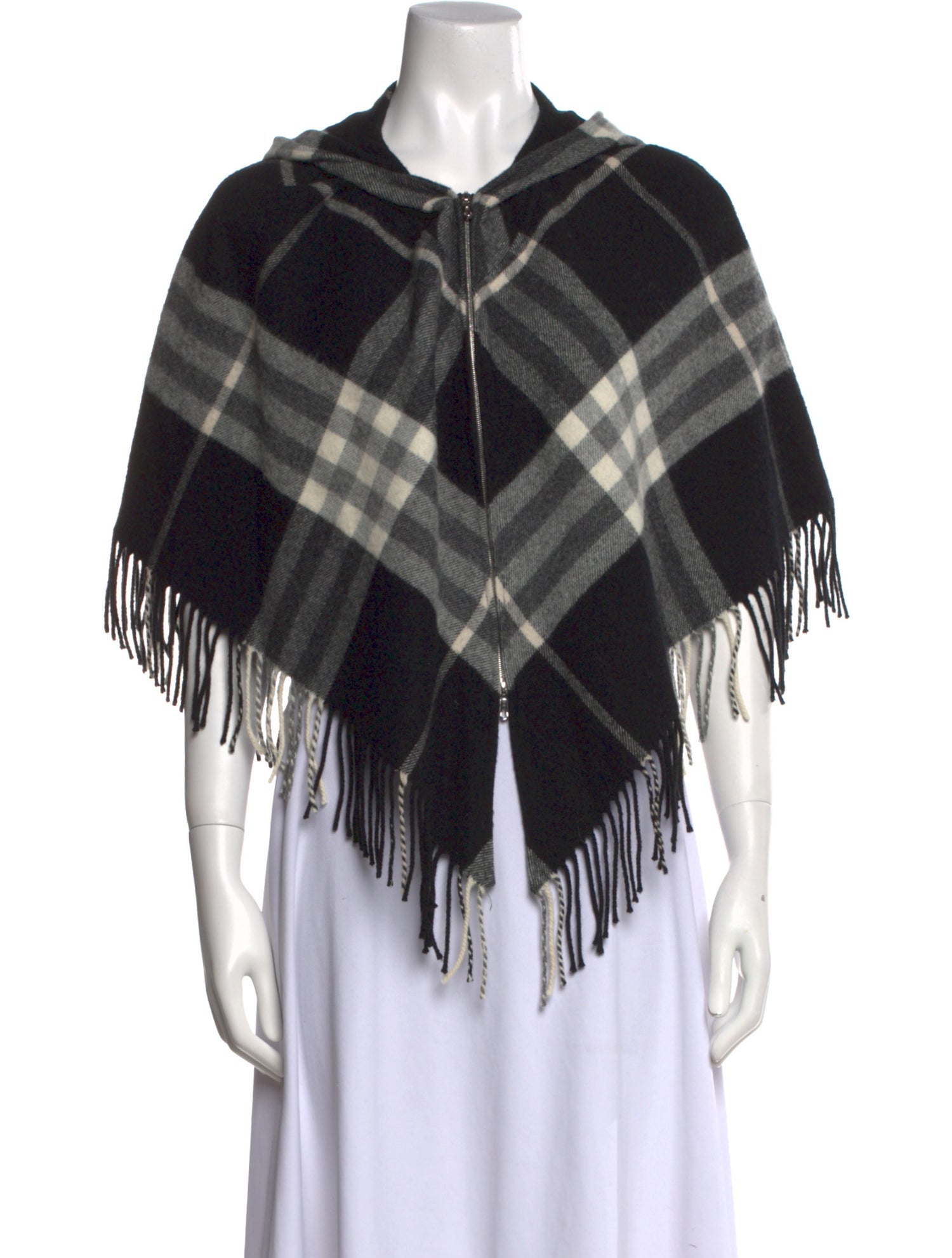 Burberry Merino Wool Plaid Print Sweater