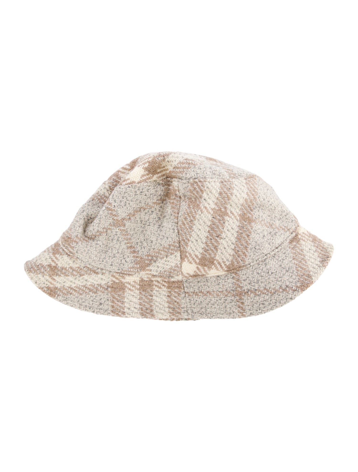 Burberry Neutral Pattern Wool Bucket Hat Size M