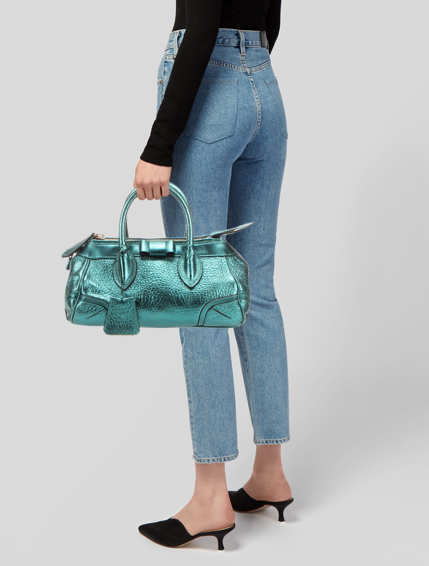 Burberry Leather Top Handle Bag
