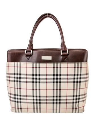 Burberry Canvas Top Handle Bag