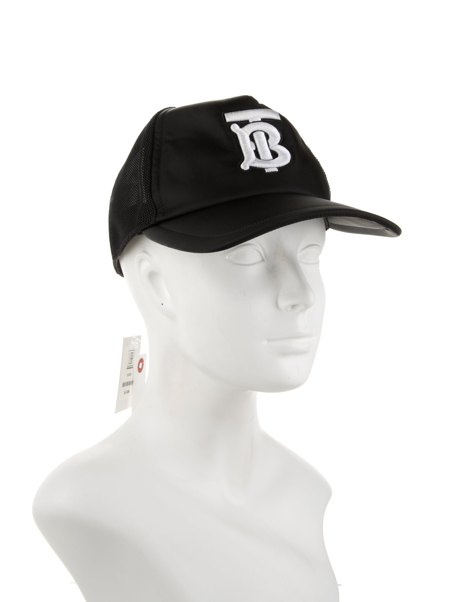 Burberry Black Monogram Embroidered Trucker Cap Size M