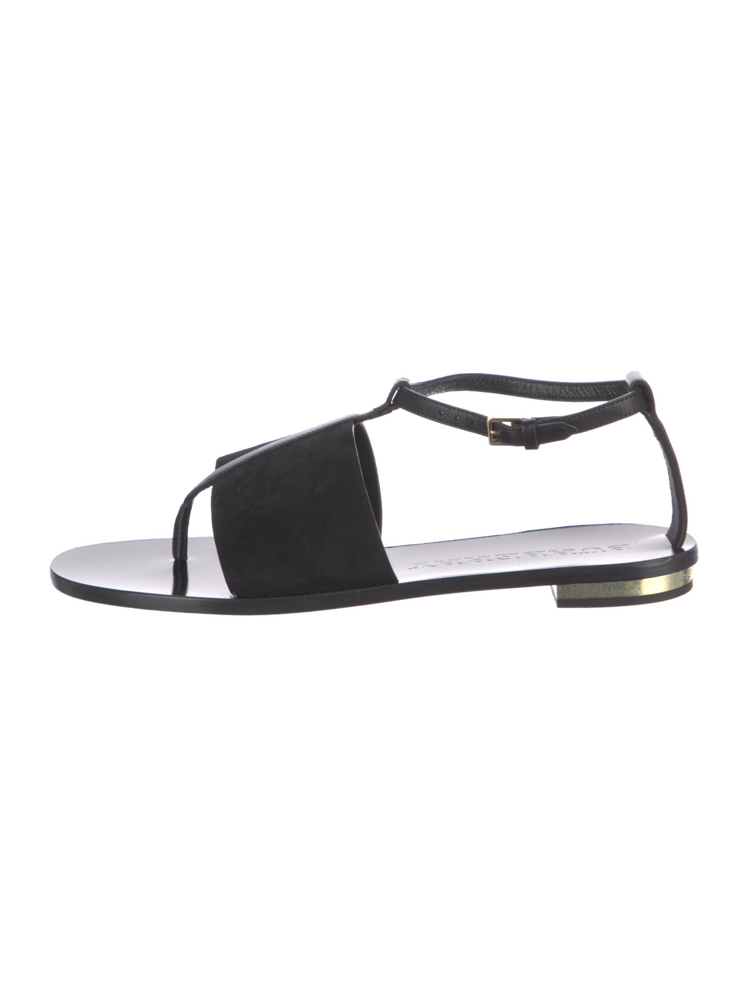 Burberry Suede T-Strap Sandals