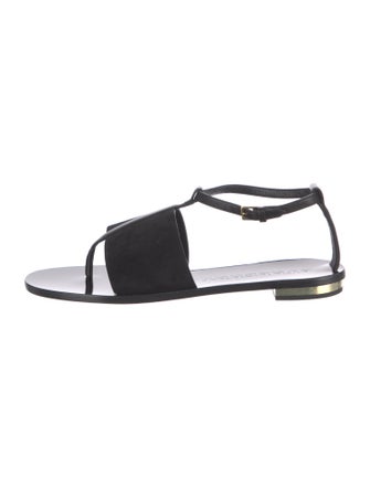 Burberry Suede T-Strap Sandals