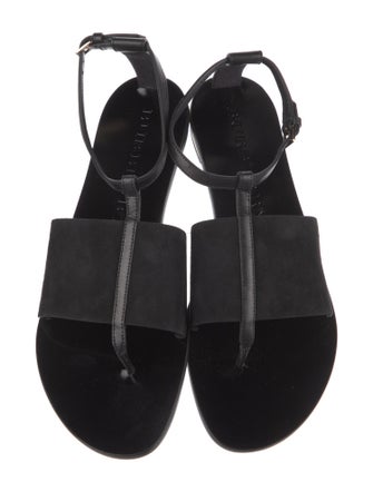 Burberry Suede T-Strap Sandals