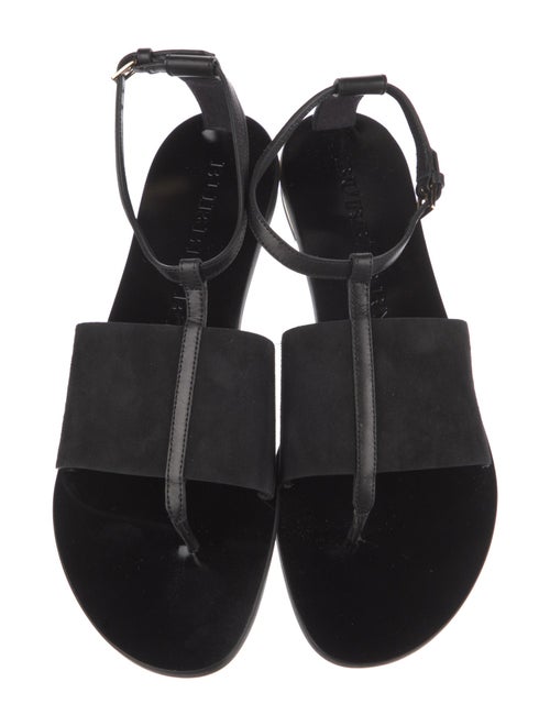 Burberry Suede T-Strap Sandals