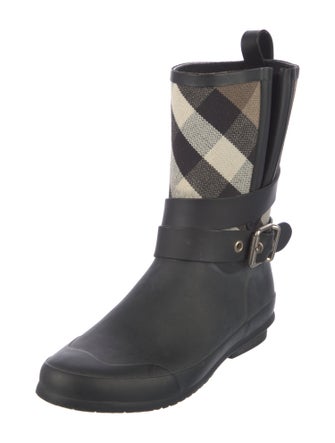 Burberry House Check Pattern Rubber Rain Boots