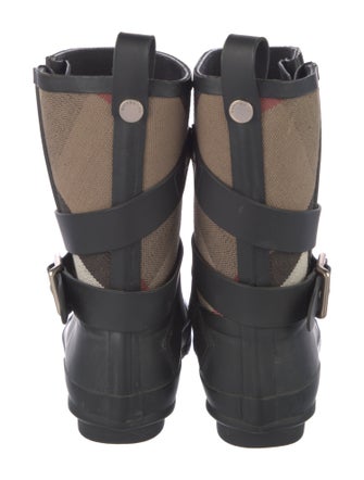 Burberry House Check Pattern Rubber Rain Boots