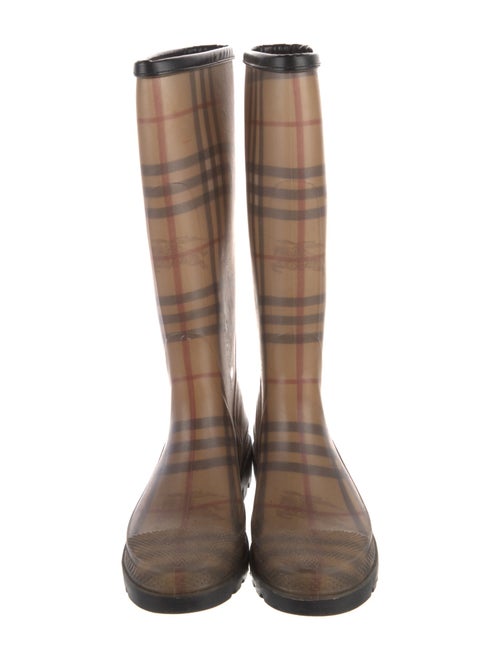 Burberry Haymarket Check Pattern Rubber Rain Boots