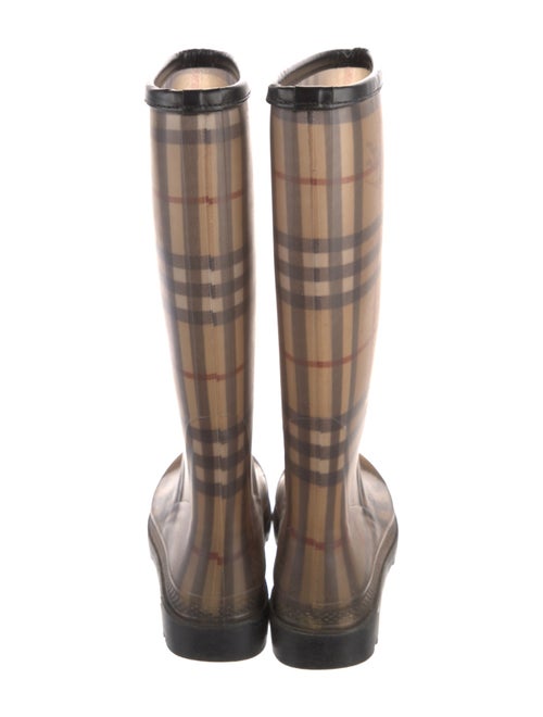 Burberry Haymarket Check Pattern Rubber Rain Boots