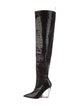 Burberry Embossed Leather Animal Print Boots