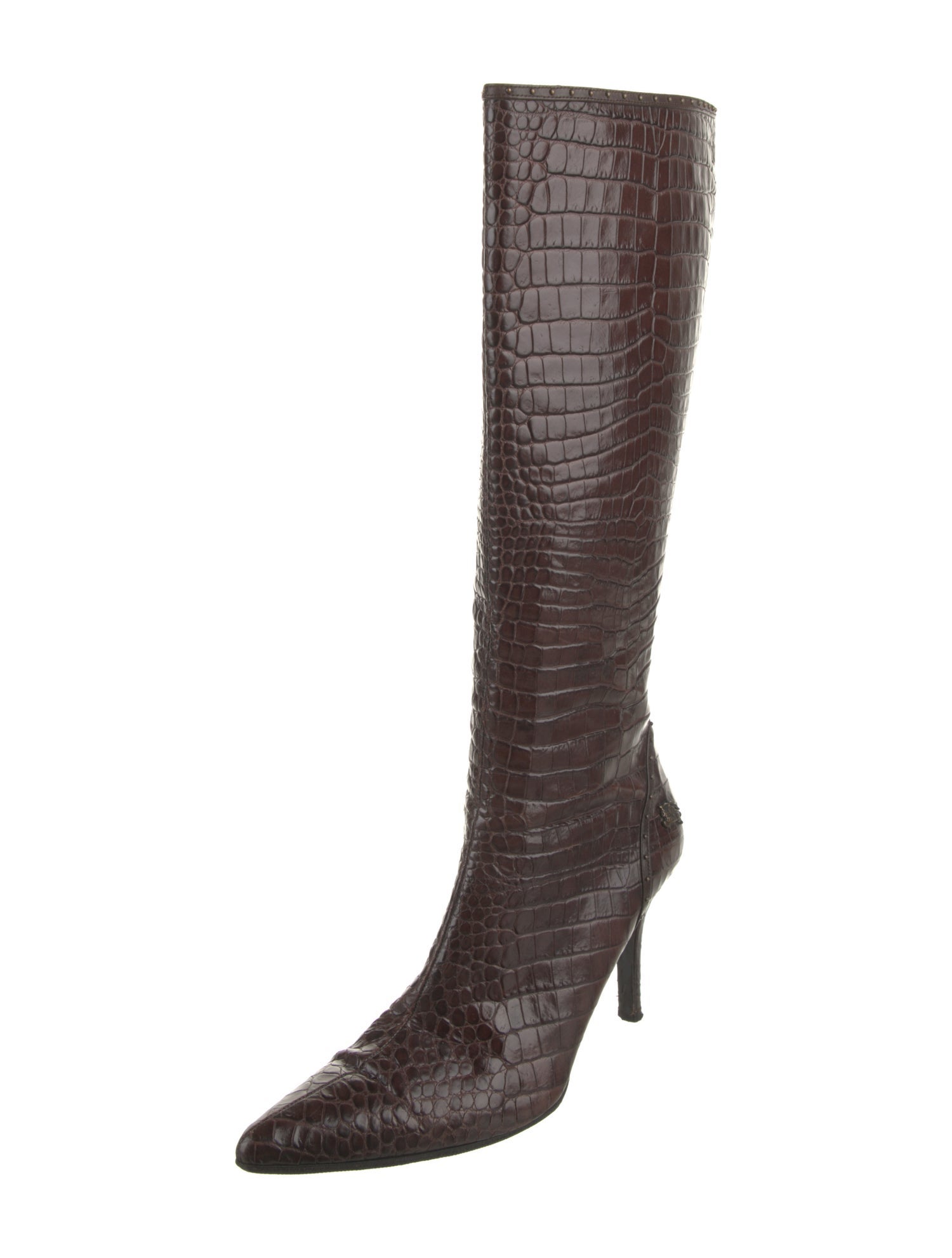 Burberry Crocodile Animal Print Boots
