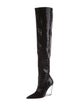 Burberry Embossed Leather Animal Print Boots