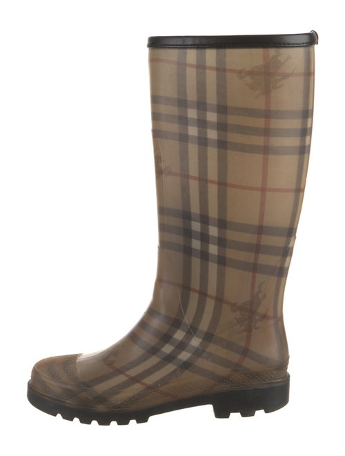 Burberry Haymarket Check Pattern Rubber Rain Boots