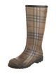 Burberry Haymarket Check Pattern Rubber Rain Boots