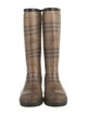 Burberry Haymarket Check Pattern Rubber Rain Boots