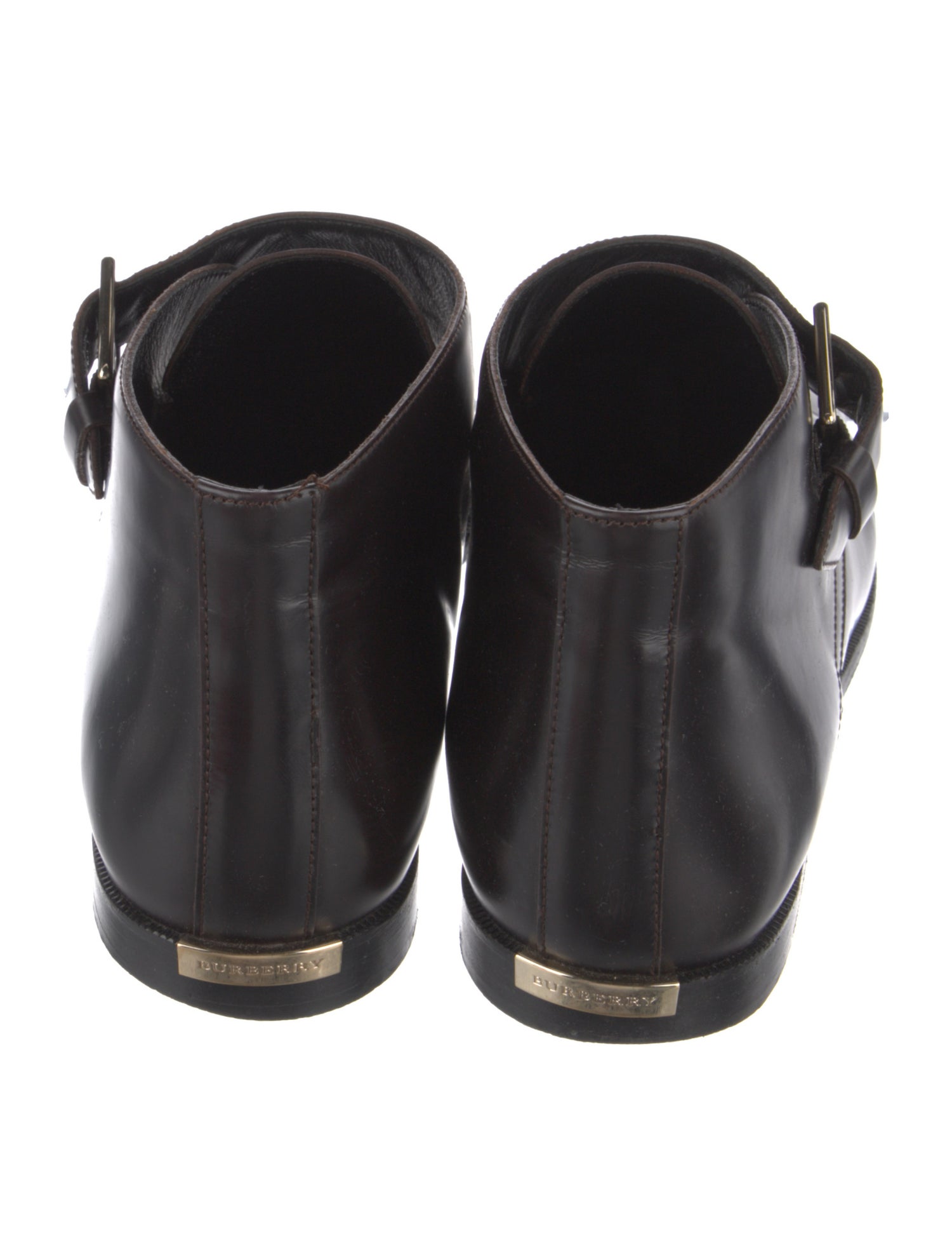 Burberry Leather Lace-Up Boots