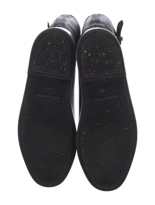 Burberry Super Nova Check Pattern Leather Rain Boots