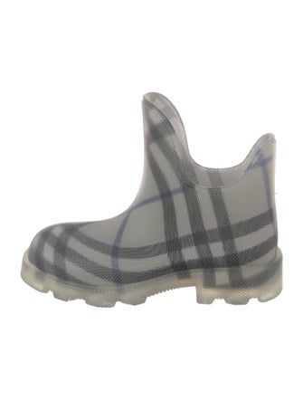 Burberry Nova Check Pattern Rubber Rain Boots